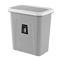 水槽掛式滑蓋垃圾桶 7L, 1個, 灰色的, 查看內容