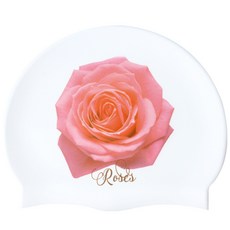 Douda Swim Douda泳帽 橙玫瑰泳帽, 白色