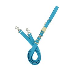 힛찌 防纏繞狗狗一體式雙頭牽繩, 土耳其藍, 1個