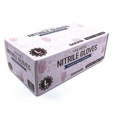 SARAYA 丁腈手套 4.2 白色 L, 1盒