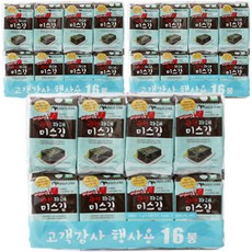 미스김 광천 파래 도시락김, 64g, 3개