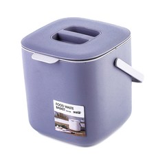 부자오빠 고급형 네모네모 음식물쓰레기통, 그레이, 1개