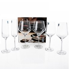 SCHOTT ZWIESEL Pure Starter Burgundy Glass 2p + Champagne Glass 2p + Sauvignon Blanc 酒杯 2p Set, 1套