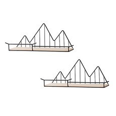 室內壁架掛勾 YT_RA1146 2入, 黑色的