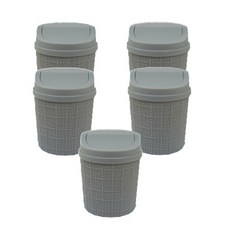 搖蓋式桌上型垃圾桶 YT_RB197, 灰色的, 5個