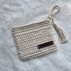 編織零錢包DIY組, 1個, 象牙