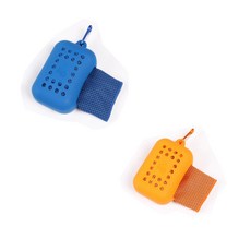 怪獸運動毛巾 2款組, 藍色 + 橘色, 1套