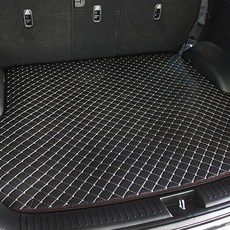 GMZ MOTORS 絎縫皮革後車廂墊全套, 現代 Grandeur IG, 黑色