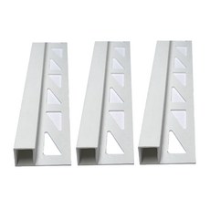 인테리어 건축용 천정돔 PVC 사각몰딩 화이트 2400mm x 11mm, 3개
