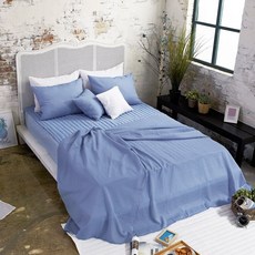 더자리 아이스 시어서커 홑이불, 솔리드블루