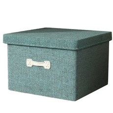 JUST 家用衣物收納箱 小, 綠色, 1個