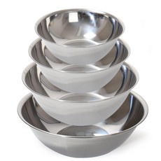 Scandinotia 不銹鋼攪拌碗4件組, 銀色