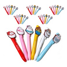 Molang吉祥物夾子4色原子筆 0.7mm, 混色, 36個