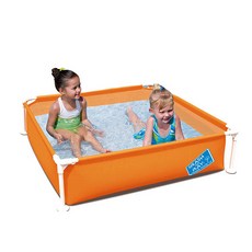 Bestway BW_56217 三色方柱池 122x122x30.5cm, 橘子