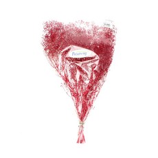 永生柔軟迷你滿天星花束, 酒紅色