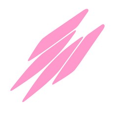 달구름 더뉴그랜저 헤드라이트 리플렉터 스티커 로고글자 없는 타입, 핑크, 1개