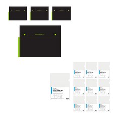 에코청운 PP 8분류 도큐먼트 파일 4p + 칼라칩 고투명 L홀더 10p, 검정(도큐먼트), 투명(L홀더), 1세트