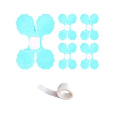 PARTYSHOW 派對裝飾幸運草拉旗 5入 + 點膠, 薄荷綠, 1套