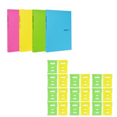 ECO Chungwoon ECO環保槓桿文件夾 A4 4入 + 紙質官方文件夾 20入, 隨機出貨, 1套