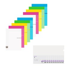 ECO Chungwoon A4文件夾10入+A4L夾10入, 隨機發貨（口袋架），透明（L架）, 1套