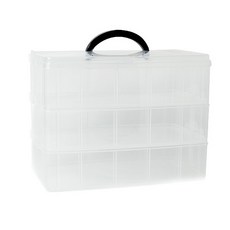 YOSM 多功能3層收納箱, 透明