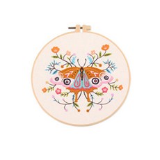 DIY野生動物手工刺繡套組, 1套, 蝴蝶