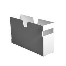 ATOSO 提手式現代收納盒方形超薄, 白色的, 1個