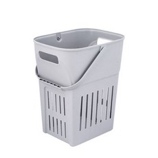 몬드스팟 슬림 손잡이 빨래 바구니 YT_RB254_AY, 그레이, 1개