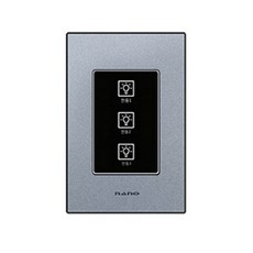 Victory Nano Art 觸控珍珠灰遙控3孔開關, 1個