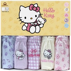 凱蒂貓Hello Kitty 女嬰3號三角內褲5件組