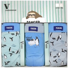 男童款企鵝四角內褲 3件組