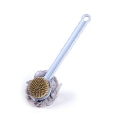 BOOJA58 2合1身體刷淋浴球, 藍色, 1件, 1支