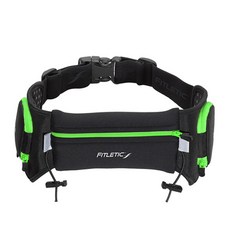 Fitletic 水合拉鍊開口馬拉松跑帶 HD20, 綠
