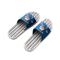 Hello貓頭鷹浴室拖鞋 海軍藍, 1套