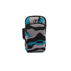 明星嘻哈風格迷彩圖案臂帶, 藍色迷彩