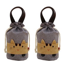 繪畫圖案水瓶袋 T32, 3型, 2個