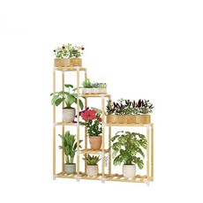 Tanni內裝原木花盆展示架 BGN064 B12, 淺褐色