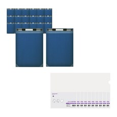 ECO Chungwoon 環保透明固定文件夾 藍色 40入+多色L型文件夾 10入, 軍藍（藍蓋），透明（L架）, 1套