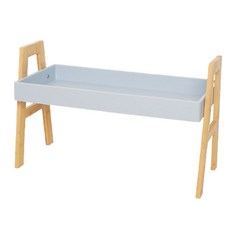 Decozine 模組化A型托盤層架 大, 藍色 + 原木