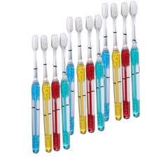 MISO DENTAL 成人用雙層刷毛高級型實用牙刷 隨機出貨, 12入, 1個