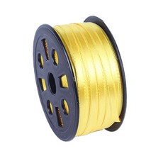 Nok 高密度緞面緞帶 5mm, 黃色, 90m, 1個