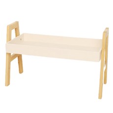 CleanArt plus Decozine 模組化A型托盤層架 大, 象牙白 + 原木