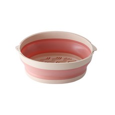 진호 접이식 2단 물빠짐 채반, 핑크