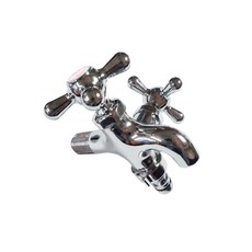 韓日配管商社十字雙分叉連接閥門 熱水用 紅色, 1個