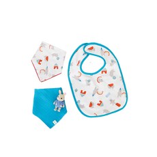 ggoom duboo 2層棉紗圍兜+3角圍兜組, Bear Playground, 1組