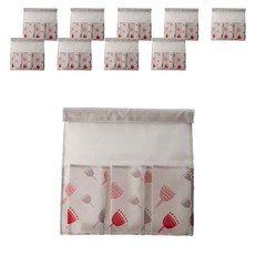 오체어스 가방걸이용 수납걸이 빨강꽃 화이트, 10개