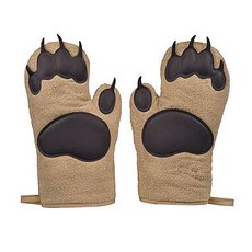 我是熊 可愛烤箱廚房手套 左右手組, 棕色, 1套