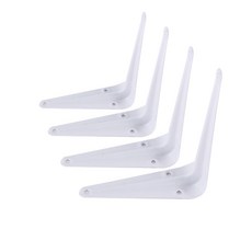 ZioBiz L型層架托 XS, 白色, 4個