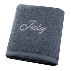 TCR Simple Monthly Large Bath Towel 七月, 灰色的, 1個