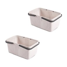 浴室 浴缸 籃子, 2個, 象牙色